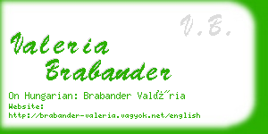 valeria brabander business card